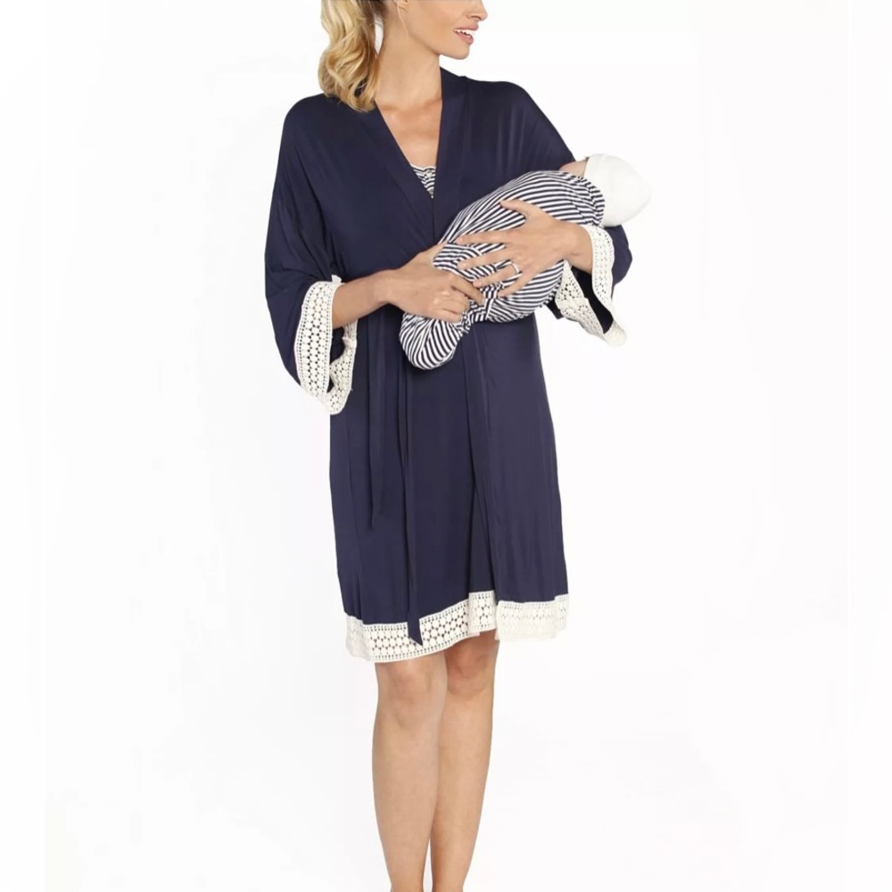 3 Piece Robe, Nursing Dress and Baby Wrap Set *Brand New*